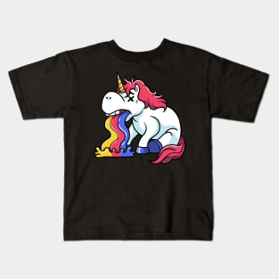 Unicorn Unleashed: The Puking Phenomenon Begins! Kids T-Shirt